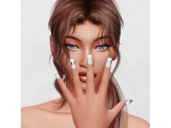 Mix Nails Set Harry Potter 1 by Sims4Snow - The Sims 4 Custom Content