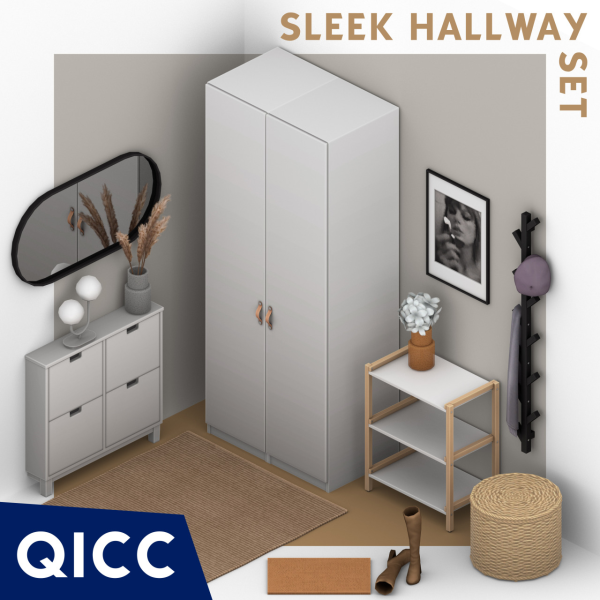 Maxis Match Sleek Hallway Set by itsqicc - The Sims 4 Custom Content