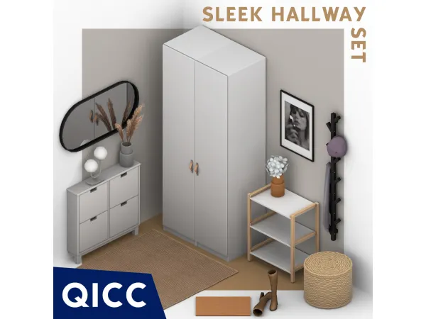 Maxis Match Sleek Hallway Set - The Sims 4 Custom Content