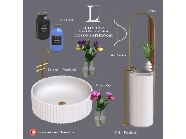 Alpha Lusso Bathroom - The Sims 4 Custom Content