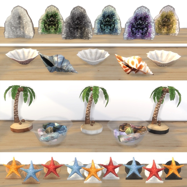 Alpha Bon Voyage Beach Souvenirs by descargassims - The Sims 4 Custom Content
