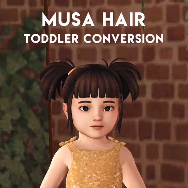 Maxis Match MUSA HAIR for toddlers by simsfinds - The Sims 4 Custom Content