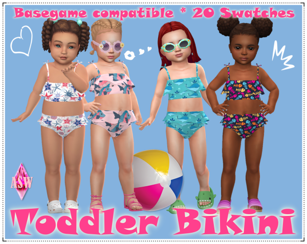 Maxis Match Toddler Bikini by simsfinds - The Sims 4 Custom Content