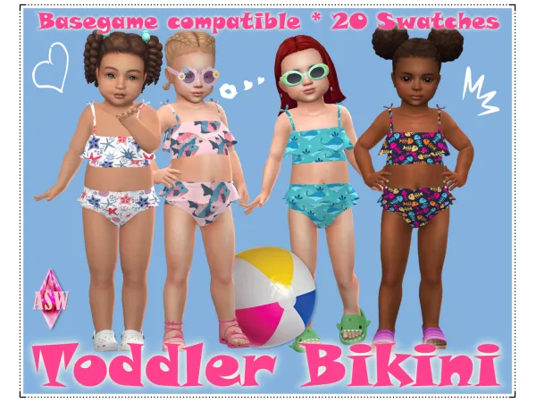 Maxis Match Toddler Bikini by Annett's Sims 4 Welt ASW - The Sims 4 Custom Content