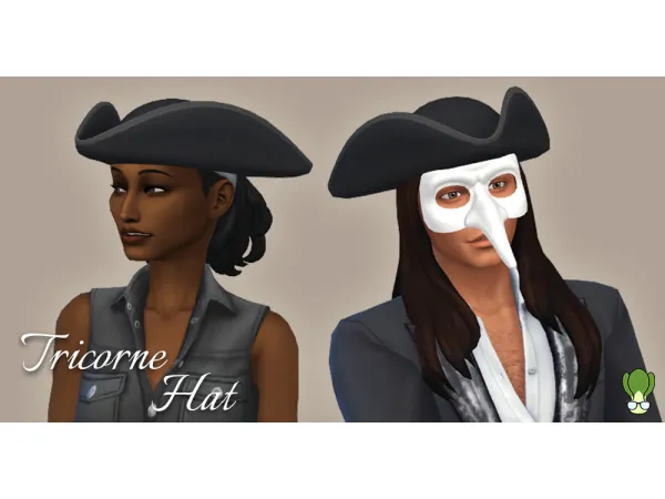 Maxis Match TRICORNE HAT SIMS 4 - The Sims 4 Custom Content