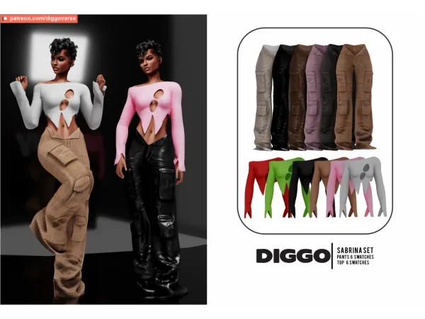 Alpha SABRINA SET by simsfinds - The Sims 4 Custom Content