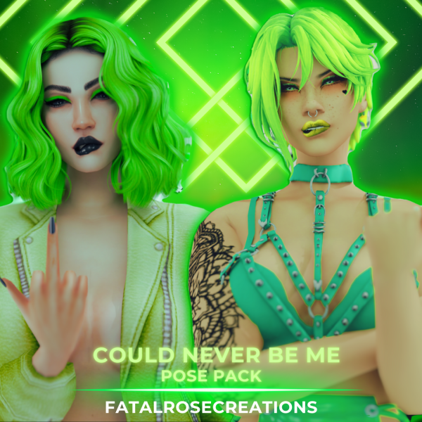 Alpha Could Never be Me Pose Pack by fatalrosecreations - The Sims 4 Custom Content