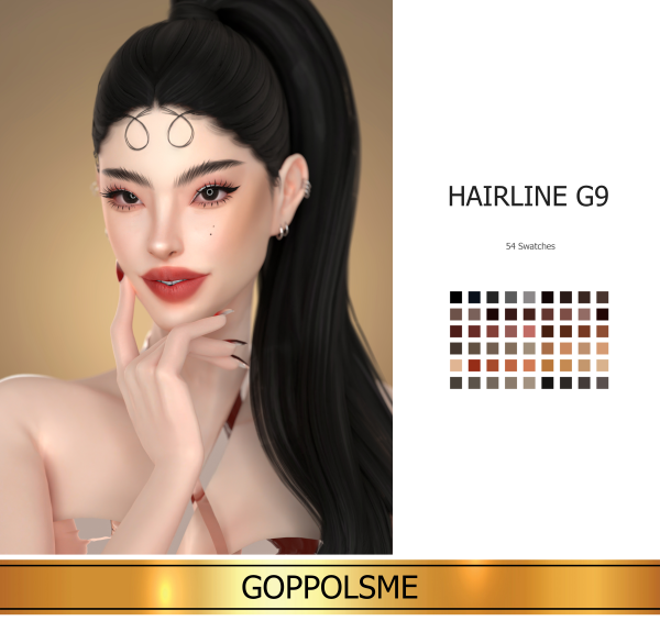 Alpha GPME GOLD Hairline G9 by simsfinds - The Sims 4 Custom Content