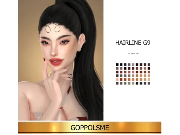 Alpha GPME GOLD Hairline G9 by GoppolsMe - The Sims 4 Custom Content