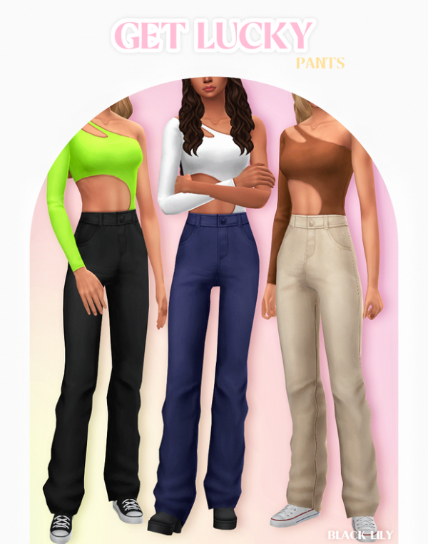 Maxis Match Get Lucky Pants by simsfinds - The Sims 4 Custom Content