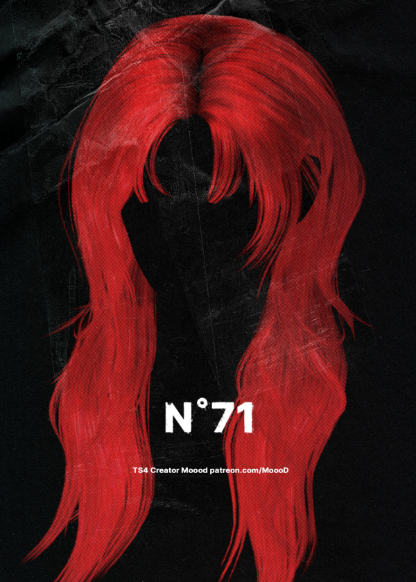 Alpha MoooD Hair N71 by simsfinds - The Sims 4 Custom Content