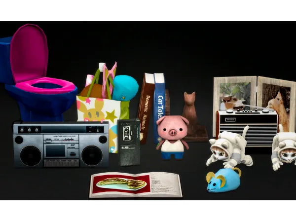 Mix CLUTTER (10 ITEMS) by Jennifer Jennisims - The Sims 4 Custom Content