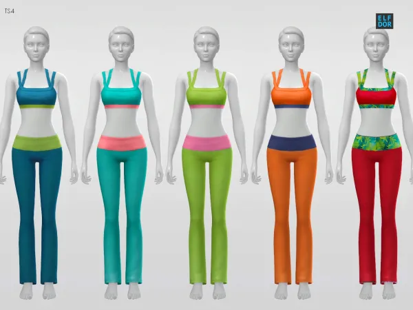 Maxis Match Sporty set Part 1 by elfdor - The Sims 4 Custom Content