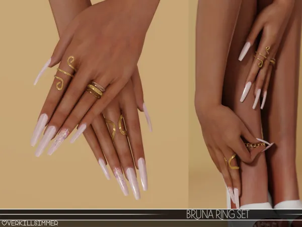 Alpha Bruna ring set [from the vault] - The Sims 4 Custom Content