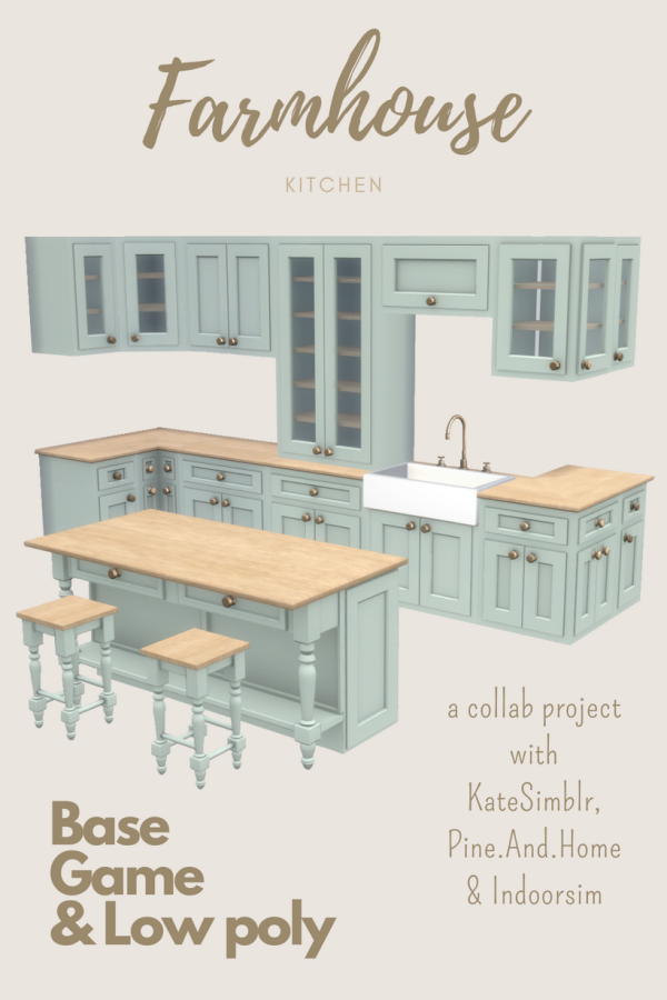 Maxis Match Farmhouse Kitchen Pt3 by simsfinds - The Sims 4 Custom Content