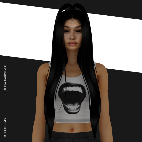 Alpha CLAUDIA HAIR by simsfinds - The Sims 4 Custom Content