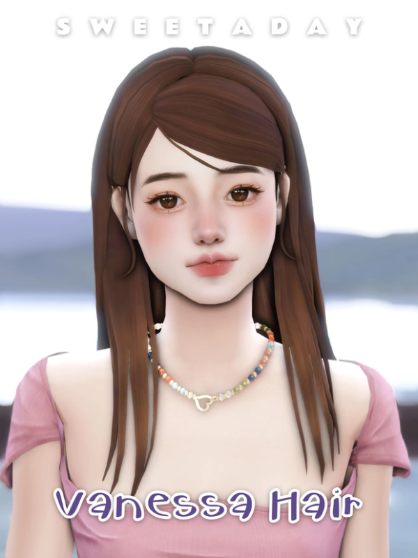 Maxis Match Vanessa Hair by simsfinds - The Sims 4 Custom Content