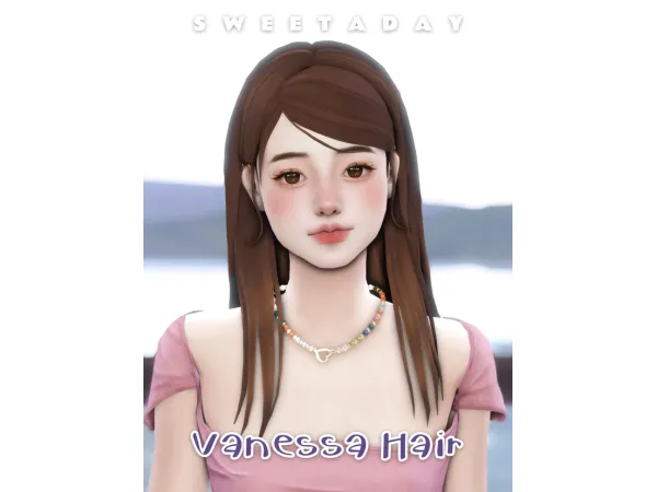 Maxis Match Vanessa Hair by sweetaday - The Sims 4 Custom Content