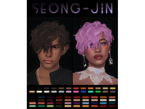 Maxis Match SEONG JIN Hair by SimMandy - The Sims 4 Custom Content