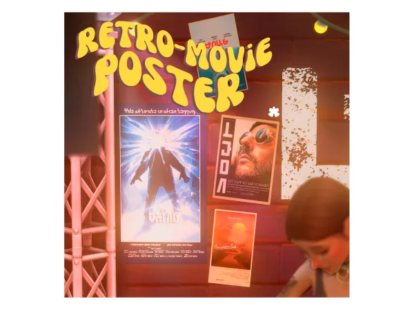 Maxis Match RETROMOVIE POSTERS by vevi - The Sims 4 Custom Content