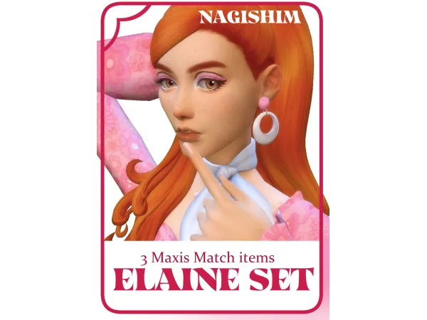 Maxis Match Elaine mini set (3 items) by NagiShim - The Sims 4 Custom Content