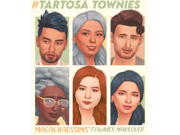 Maxis Match TOWNIES MAKEOVER TARTOSA TOWNIES by MagalhaesSims - The Sims 4 Custom Content