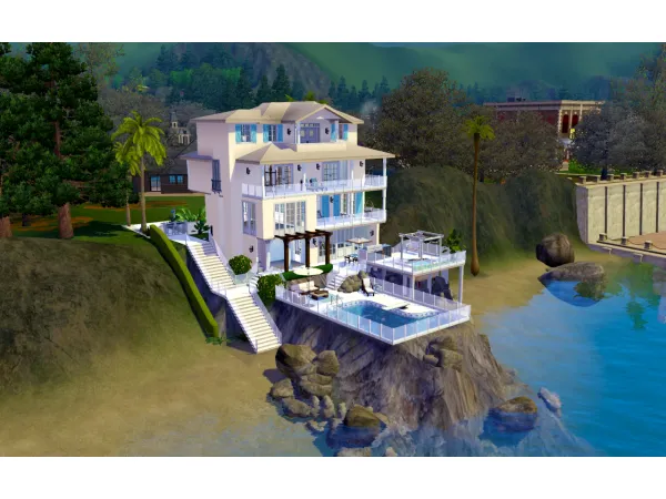 Blue Beach House - The Sims 3 Custom Content
