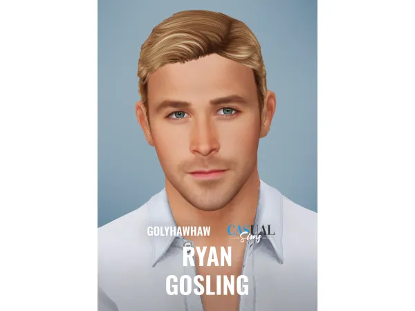 Alpha Ryan Gosling Sim by Golyhawhaw - The Sims 4 Custom Content