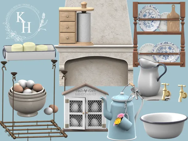 Alpha [khd] country kitchen set - The Sims 4 Custom Content