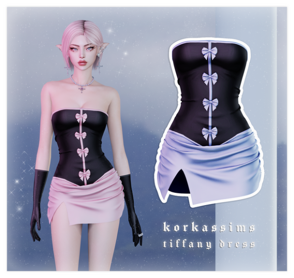 Alpha Tiffany Dress by simsfinds - The Sims 4 Custom Content