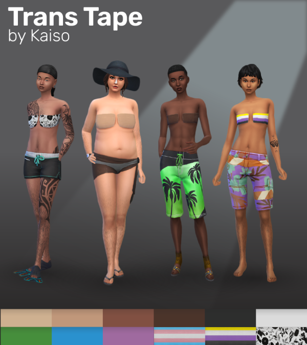 Maxis Match Functional Trans Tape by simsfinds - The Sims 4 Custom Content