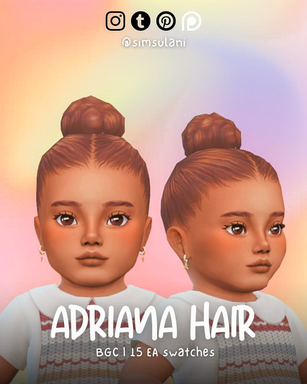 Maxis Match Adriana Hair Free by simsfinds - The Sims 4 Custom Content