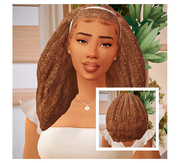 Maxis Match Naturally Mine Hair by simsfinds - The Sims 4 Custom Content