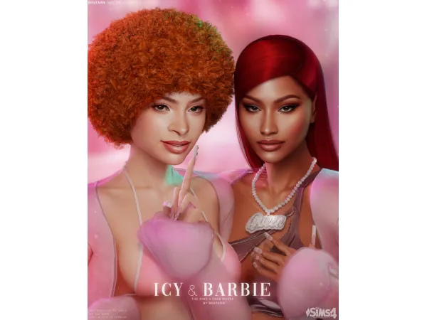 ICY AND BARBIE// FACE MASK AND SIMS BY BoatAom
