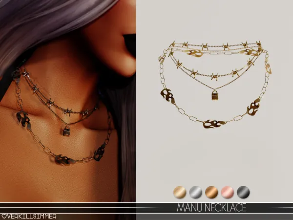 Alpha Manu necklace - The Sims 4 Custom Content