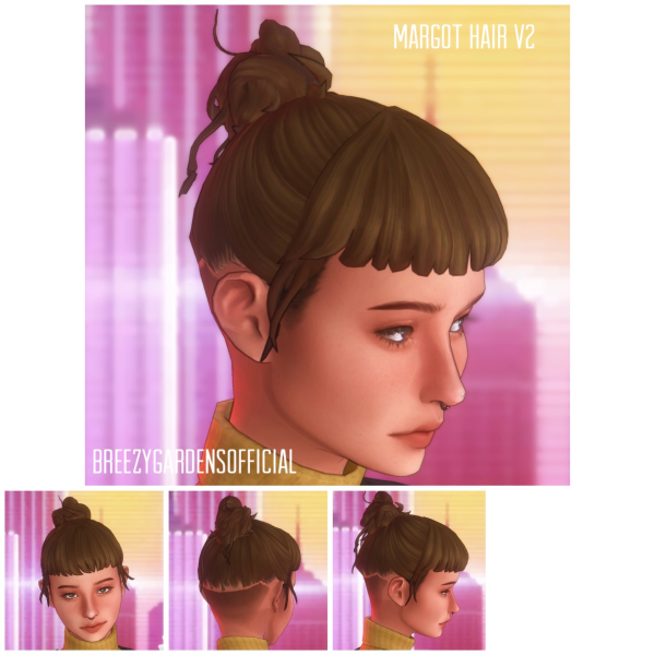 Maxis Match Margot Hair V2 by simsfinds - The Sims 4 Custom Content
