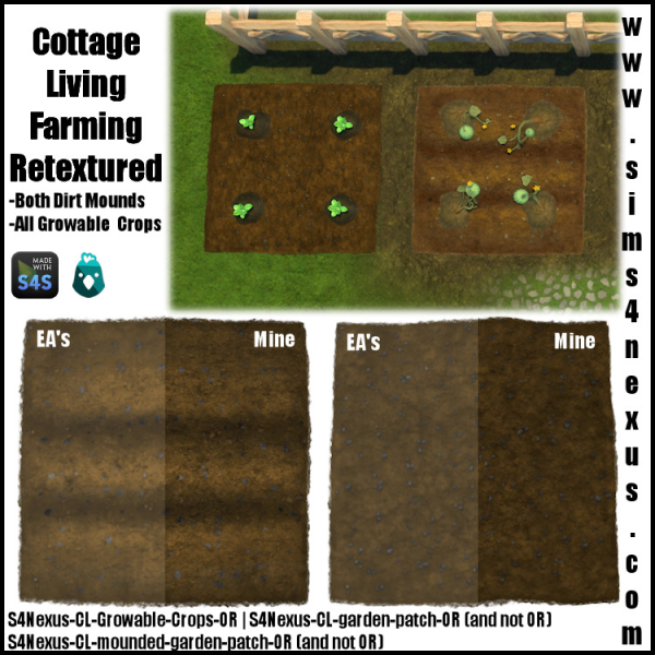 Maxis Match Cottage Living Farming Retextured by simsfinds - The Sims 4 Custom Content