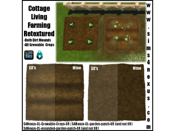 Maxis Match Cottage Living Farming Retextured - The Sims 4 Custom Content