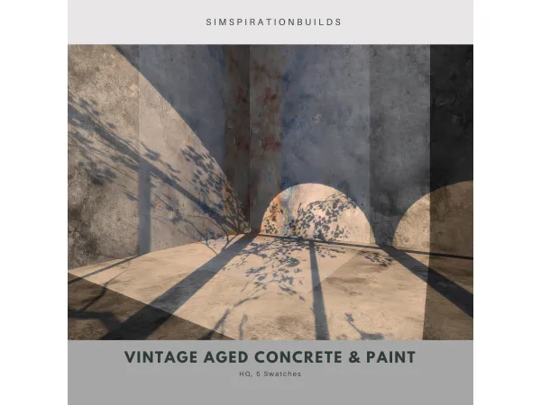 Alpha Vintage Aged Concrete Paint by SimspirationBuilds - The Sims 4 Custom Content