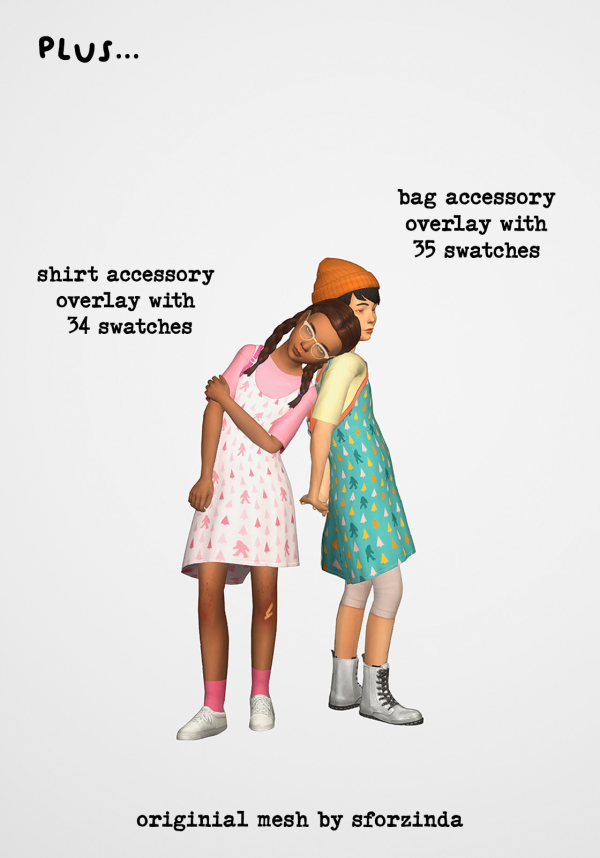 Maxis Match Big Foot Little Grunge A Dress for Kids by simsfinds - The Sims 4 Custom Content