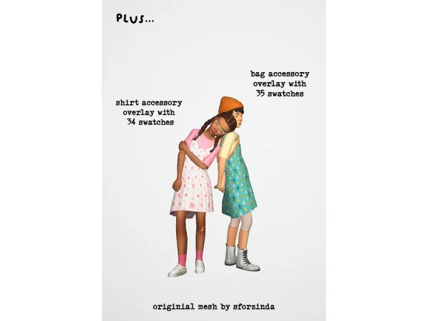 Maxis Match Big Foot Little Grunge A Dress for Kids - The Sims 4 Custom Content