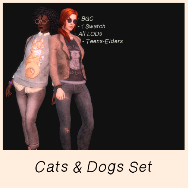 Maxis Match Cats Dogs Set by simsfinds - The Sims 4 Custom Content
