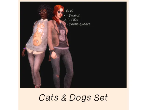 Maxis Match Cats Dogs Set by courierseis - The Sims 4 Custom Content