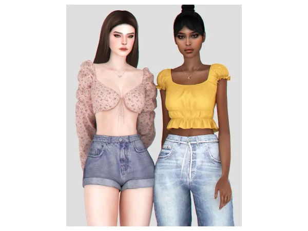 Alpha Spring Tops Collection by BackTrack - The Sims 4 Custom Content