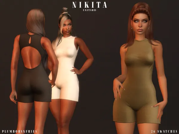 Alpha NIKITA unitard - The Sims 4 Custom Content