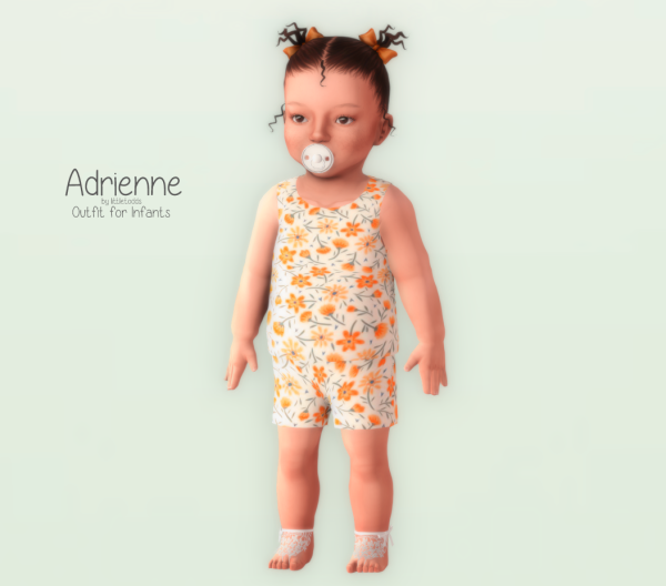 Maxis Match Infant Summer Outfit Adrienne by simsfinds - The Sims 4 Custom Content