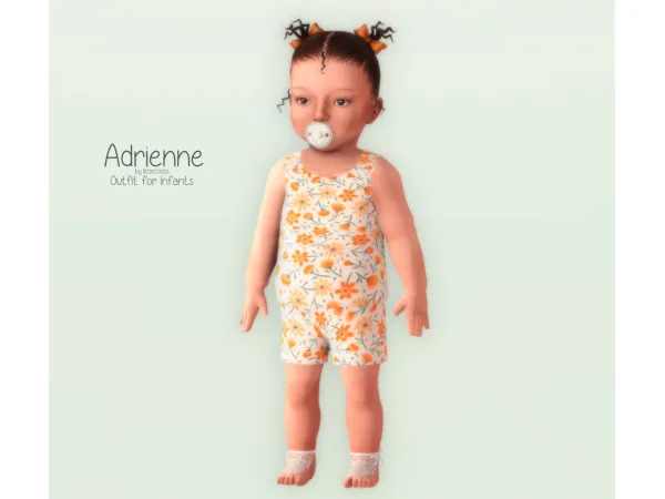 Maxis Match Infant Summer Outfit Adrienne by littletodds - The Sims 4 Custom Content