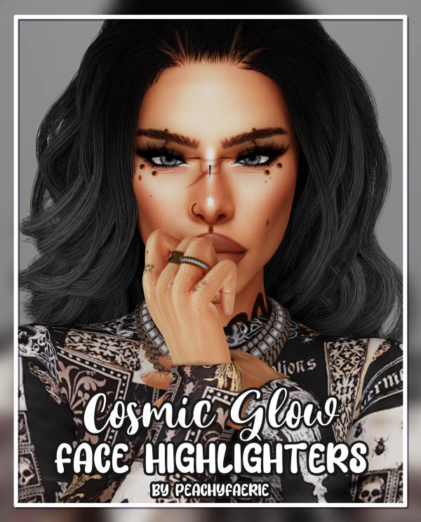 Maxis Match COSMIC GLOW face highlighters by simsfinds - The Sims 4 Custom Content