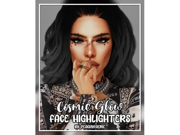 Maxis Match COSMIC GLOW face highlighters by peachyfaerie - The Sims 4 Custom Content
