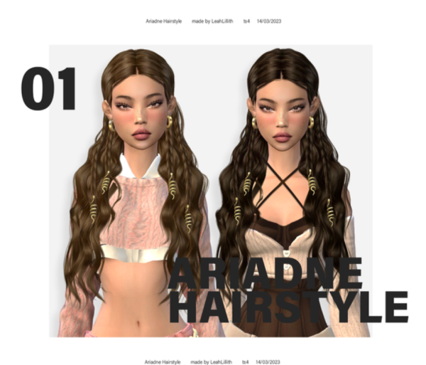 Alpha Ariadne Hairstyle accessories by simsfinds - The Sims 4 Custom Content